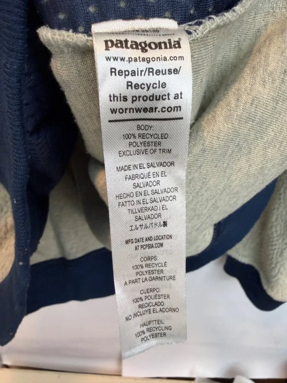 Patagonia Men's Shearling Button Pullover Sweatshirt Size Large Oatmeal Heather